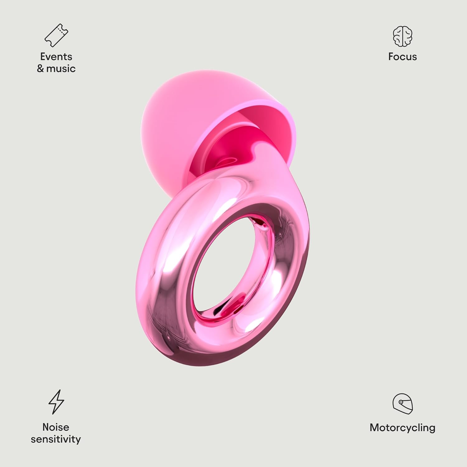 Loop Experience Equinox Earplugs &ndash; High-Fidelity Reusable Earplugs | Colourful Hearing Protection | for Music & Events, Focus & Noise Sensitivity | Customizable Fit | 18 Db (SNR) Noise Reduction image number 5
