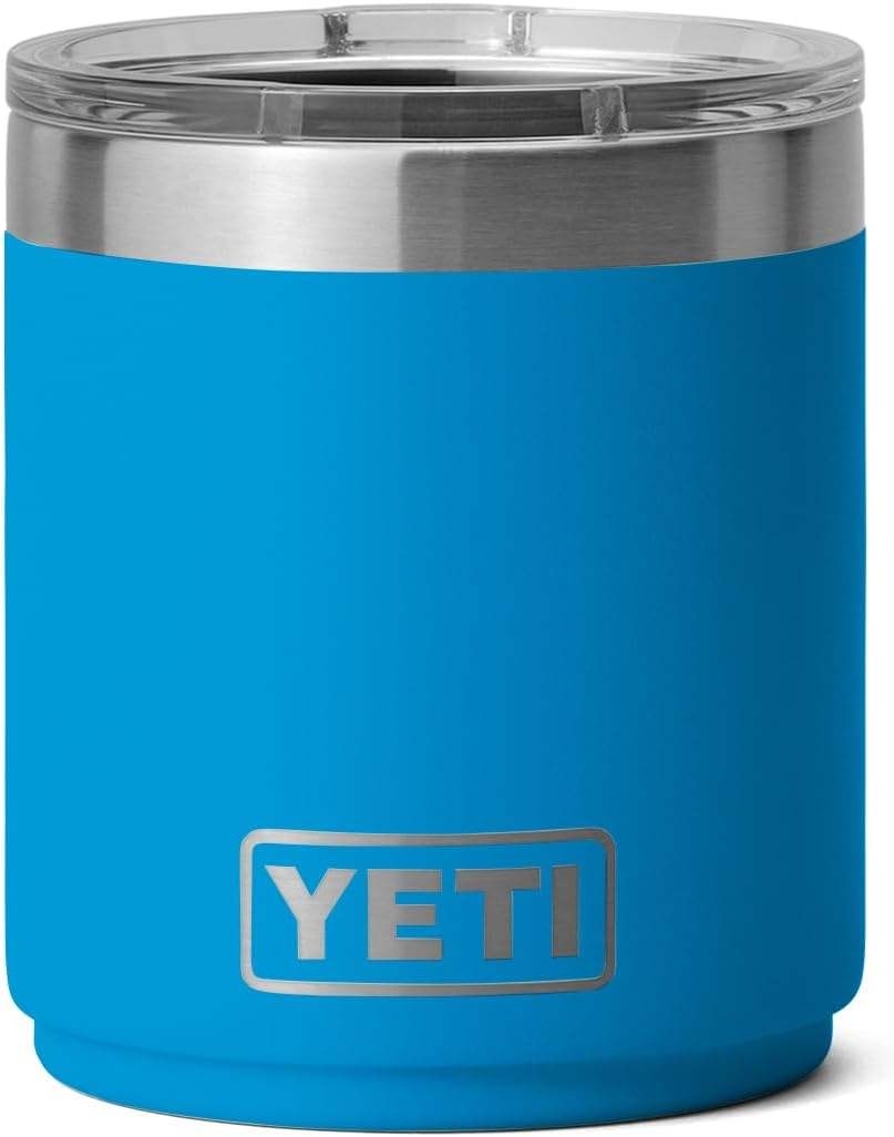 YETI Rambler 10 Oz Stackable Lowball 2.0, Vacuum Insulated, Stainless Steel with Magslider Lid, Navy