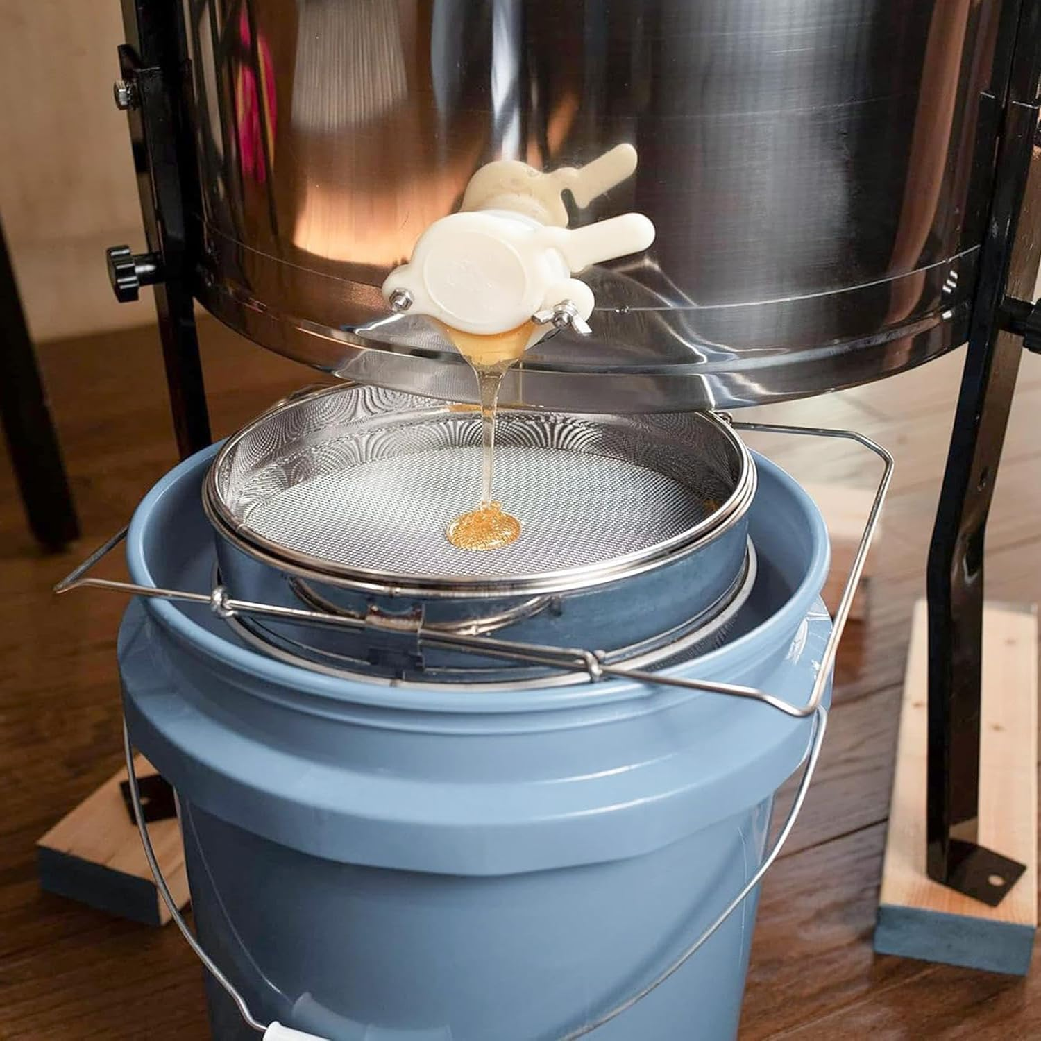 Stainless Steel Honey Filter Double Mesh Beekeeping Equipment Tool, Double Sieve Honey Fragment Filter image number 2