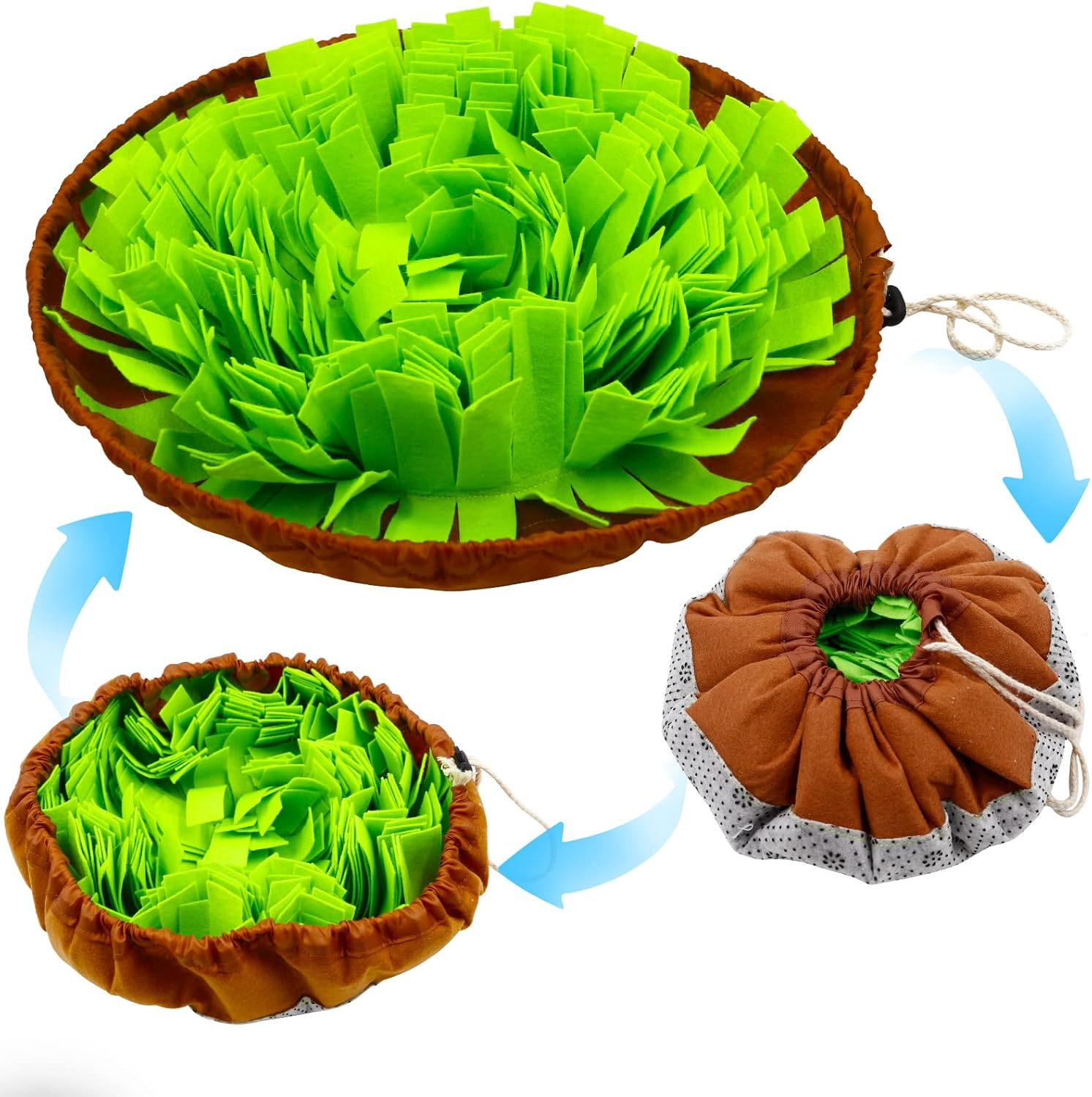 Snuffle Mat for Dogs Dog Snuffle Mat Food Sniffing Feeding Mat, Pet Snuffle Mat Puppy Training Mat Interactive Game Puzzle Toys for Boredom and Stress Relief, Slow Feeding image number 3