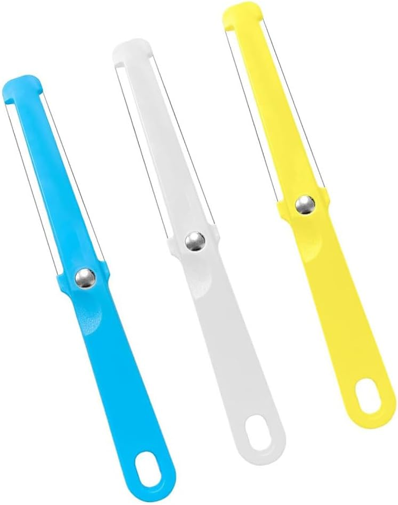 3Pcs Food Grade Cheese Slicer,Plastic Cheese Slice,Multifunctional Butter Cheese Cutter with Wire,Cheese Cutter Kitchen Gadgets for Soft Cheese, Butter, Cream, Icing (White, Yellow, Blue) image number 5