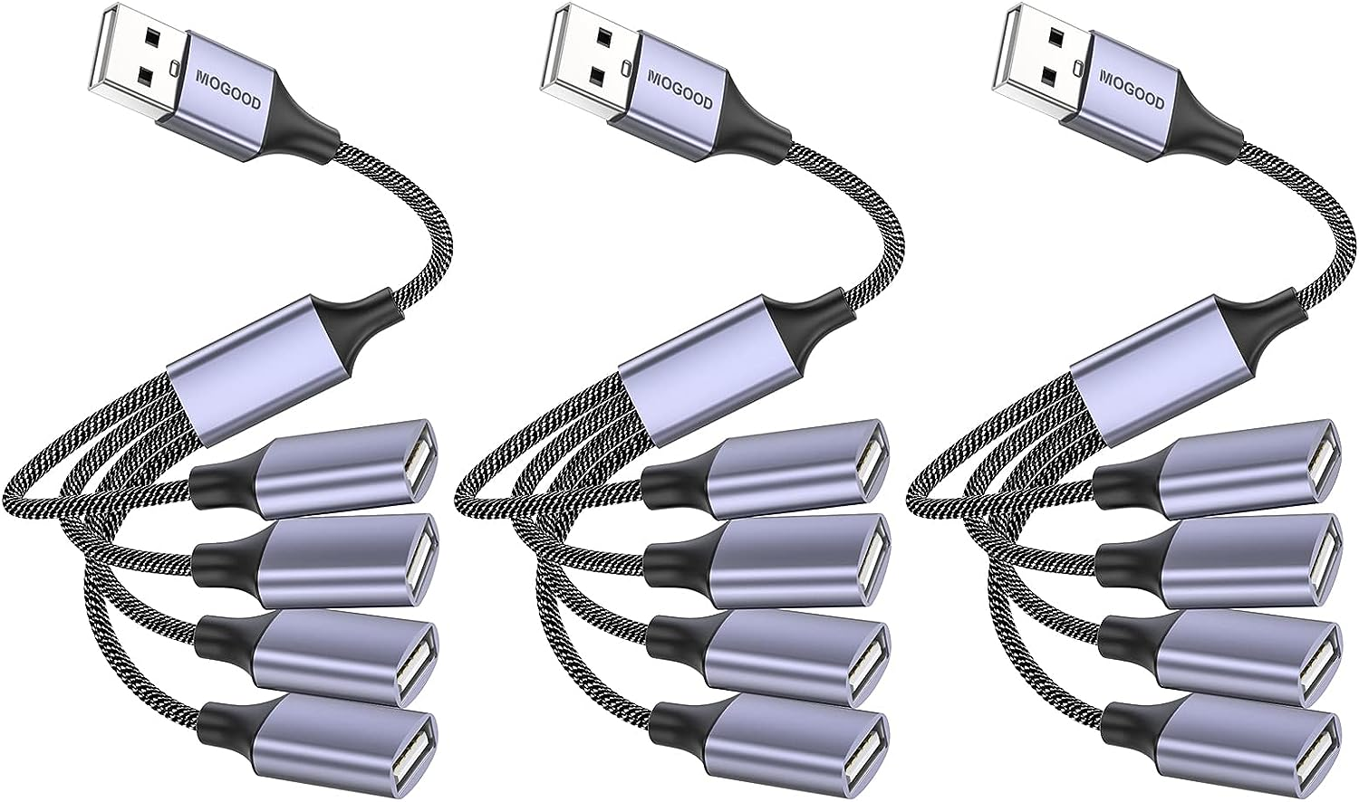 MOGOOD USB Splitter, 4 in 1 Cable Hub Adapter, Multi-Socket Converter with 4 Female Ports, Power Extension Cord for Pc/Car/Laptop/U Disk/Tv image number 7