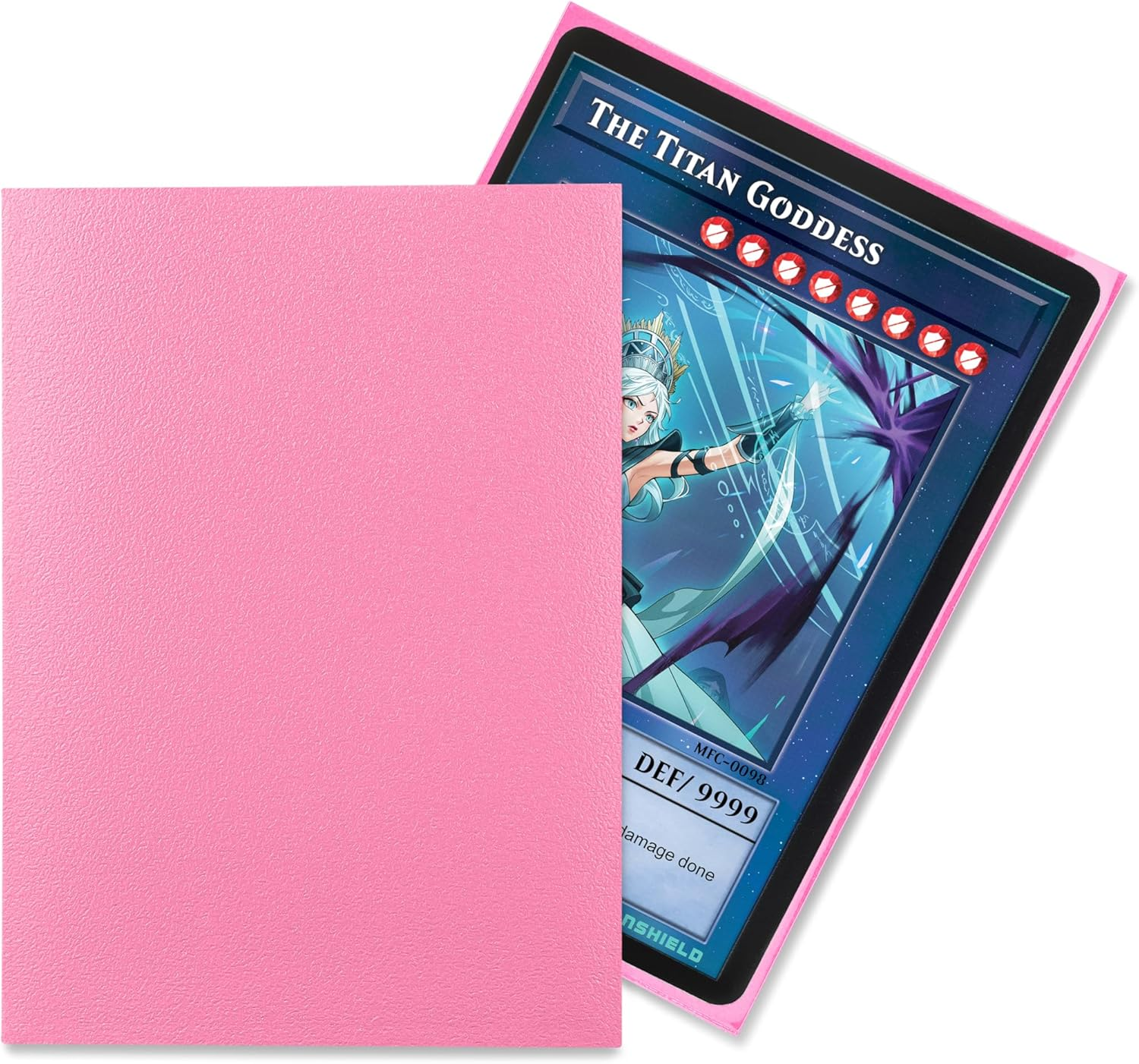 Titanshield (150 Sleeves) Bubblegum Pink Small Japanese Sized Trading Card Sleeves Deck Protector Compatible with Yu-Gi-Oh, Cardfight!! Vanguard, Kpop Photocards