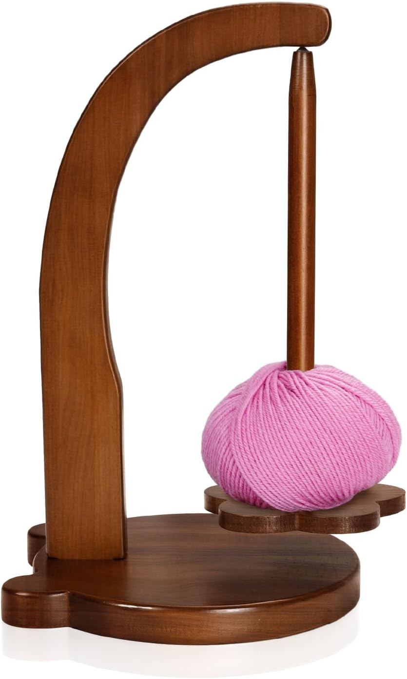 Yarn Holder for Knitting and Crocheting,Wooden Yarn Spinner for Crocheting，Yarn Ball Holder for Knitting, Crochet for Knitting Lovers image number 4