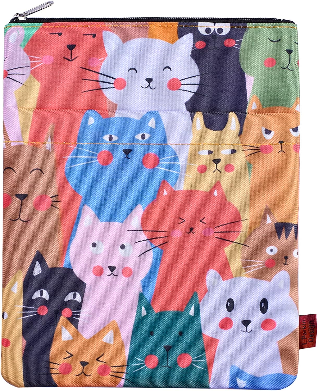 Cat Book Sleeve, Book Covers for Paperbacks, Washable Fabric, Book Sleeves with Zipper, Medium 11 Inch X 8.7 Inch Book Lover Gifts image number 4