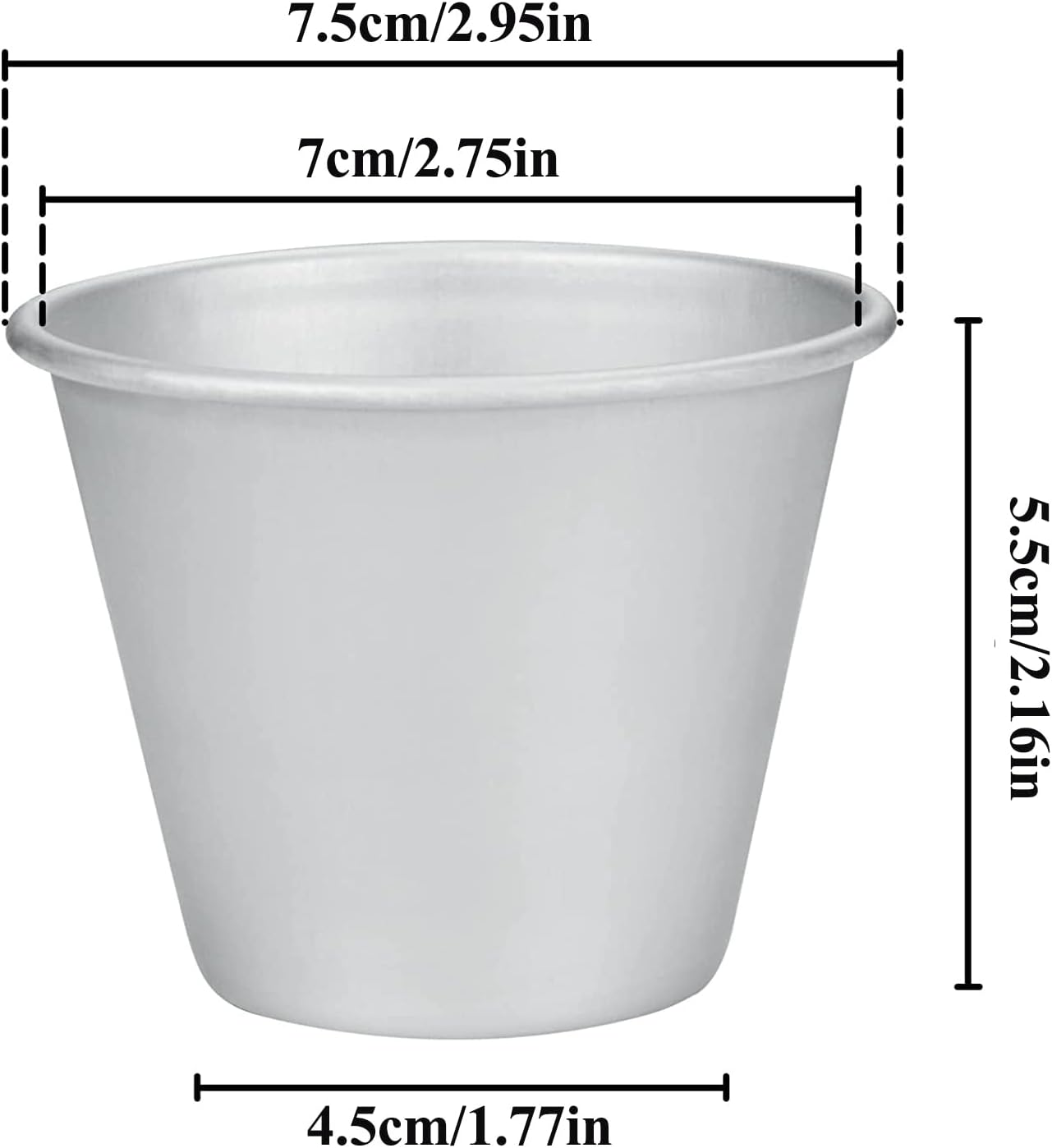 10 Pcs Pudding Moulds Aluminum Mini Pudding Basins Cups Nonstick Kitchen Baking Egg Tarts Tin Dariole Moulds for DIY Cooking Muffin Cupcake Jelly Desserts image number 4