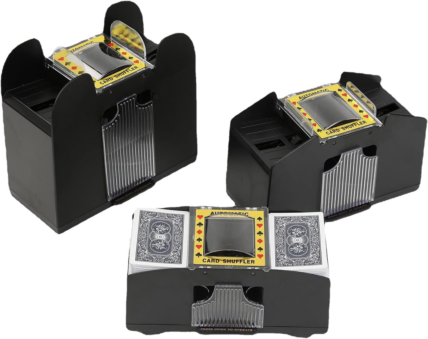 Card Shuffler, Automatic Card Shuffler 2 Deck, 6 Deck Electric Battery Operated Poker Card Shuffler 4 Deck Automatic for Playing Card, Family Party Poker, UNO, Phase 10