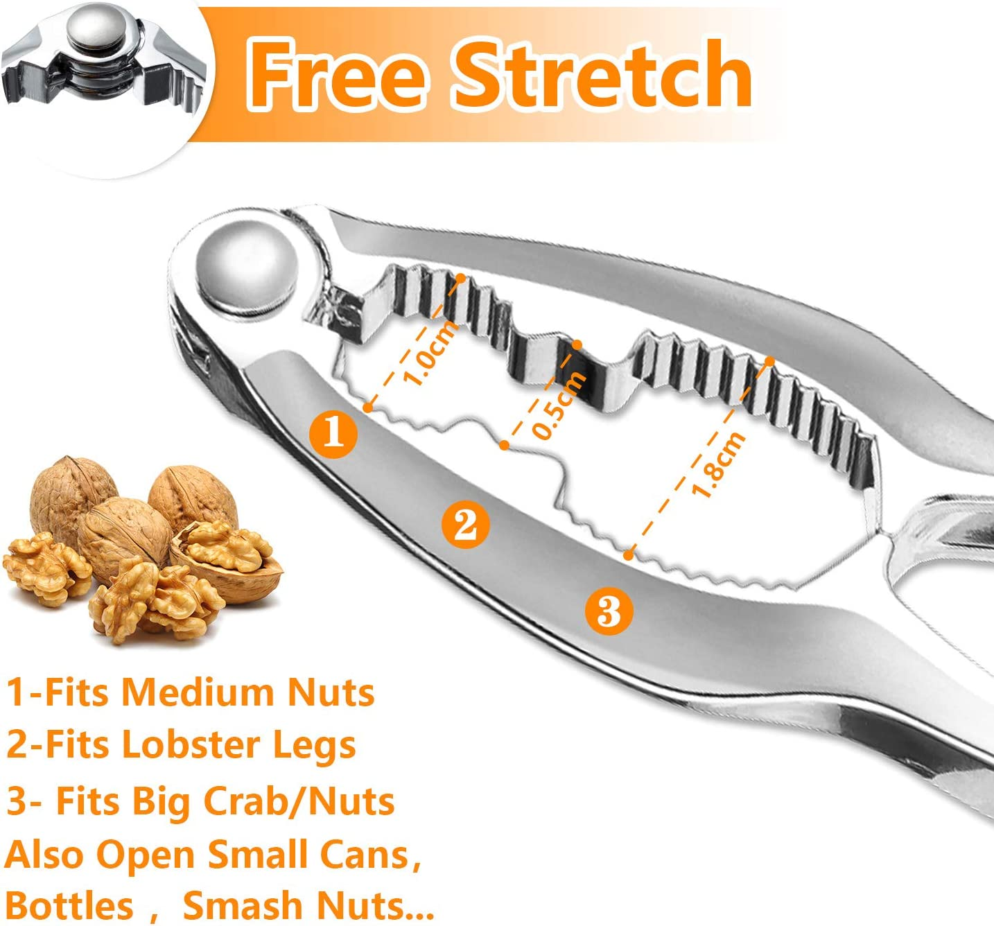 Crab Leg Crackers and Tools Shellfish Crab Claw Cracker Seafood Lobster Crackers and Tools, 4 Pack Nut Crackers for Crab Legs image number 1