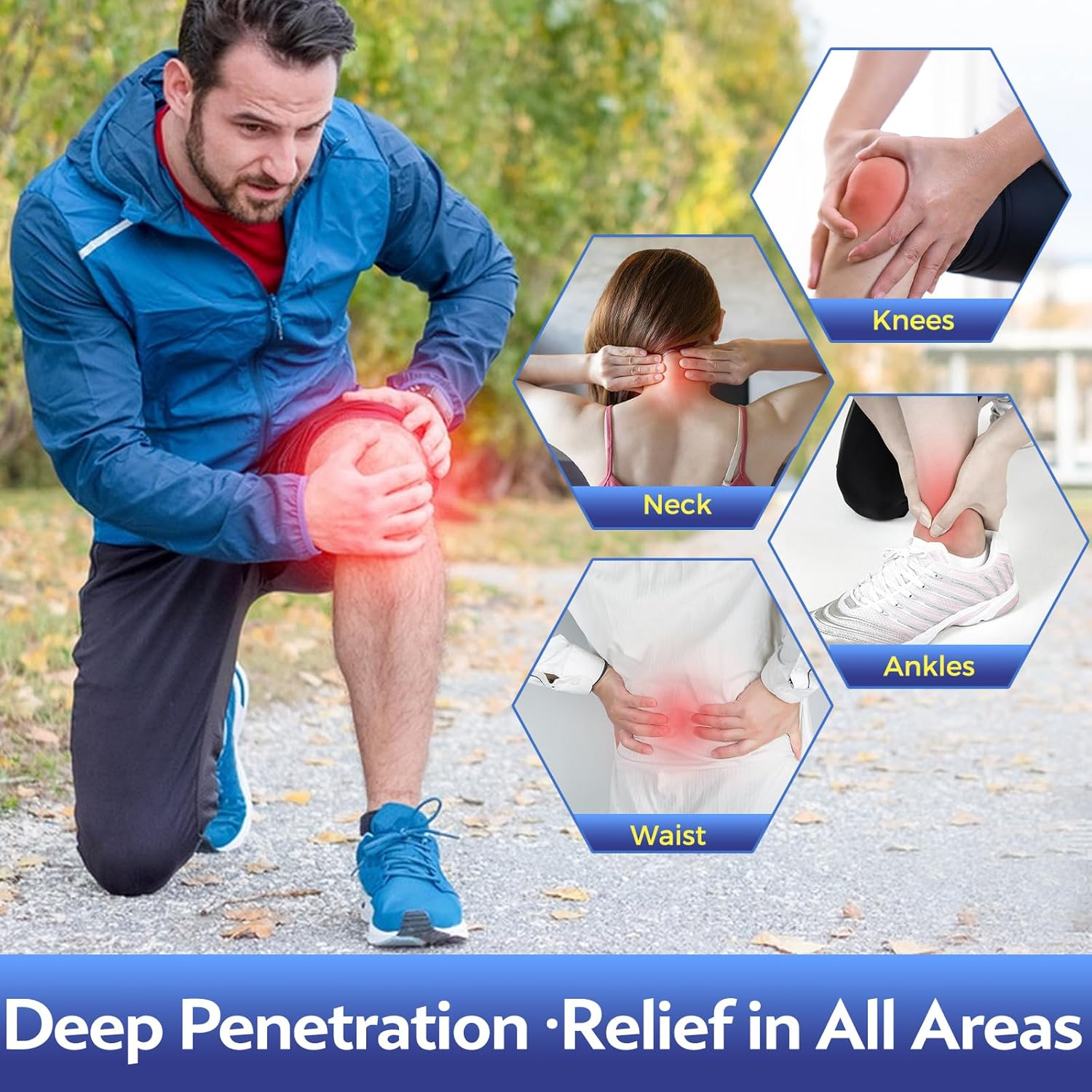 Knee Patches,Knee Relief Patch,36 Count&mdash;&mdash;Bone on Bone Natural Knee Patches for Relief, Lasting Heat for 8 Hours, for Knees, Back, Neck, Shoulder image number 5