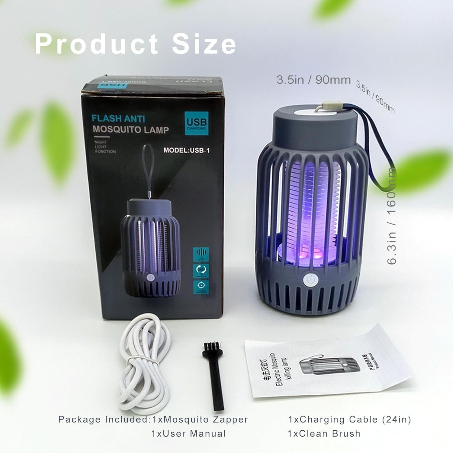 Mosquito Killer Lamp, Bug Zapper Insect Killer Fly Repellent Electric with Night Light, Powerful Mosquito Repellent Pest Control Traps for Indoor and Outdoor image number 3