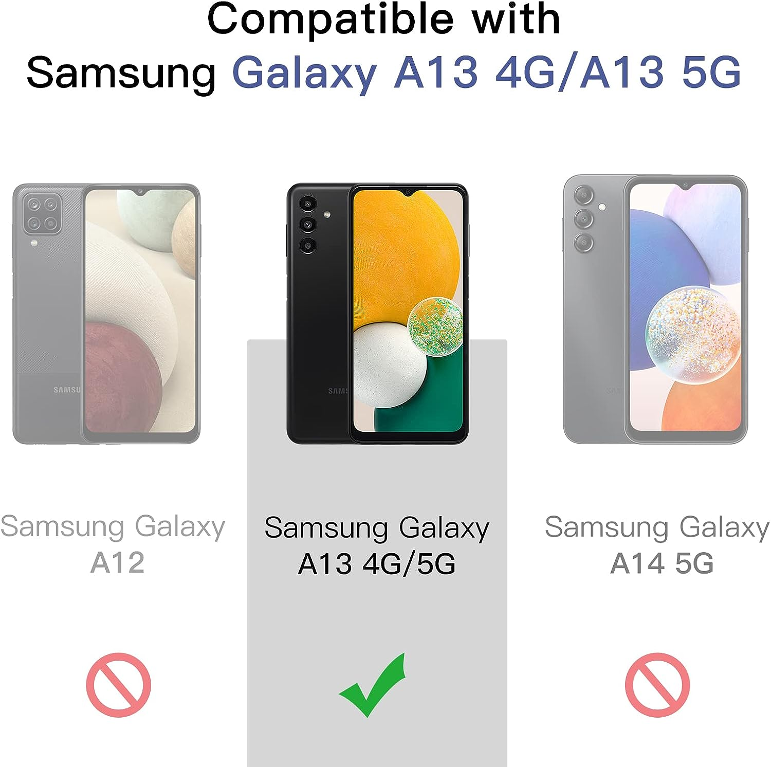 Jetech Screen Protector for Samsung Galaxy A13 / A13 5G with Camera Lens Protector, Tempered Glass Film, HD Clear, 2-Pack Each image number 6