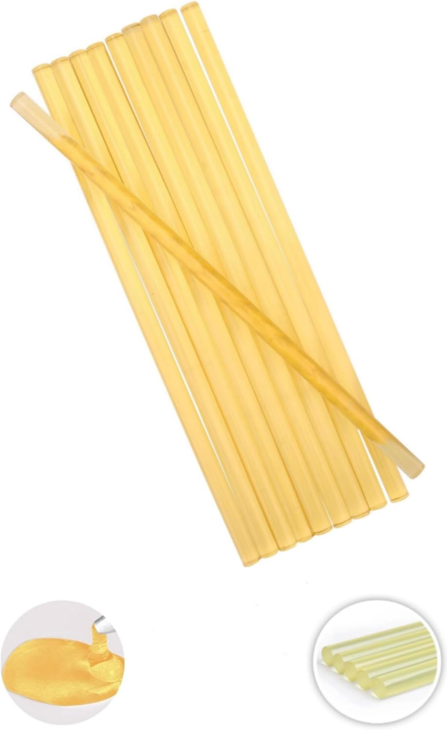 15Pcs Hot Glue Sticks, 270 X11Mm Yellow Eva Hot Melt Glue Sticks Adhesive General Repair Tool for DIY Home Office Projects Car Dent Repair Craft Audio Art image number 1