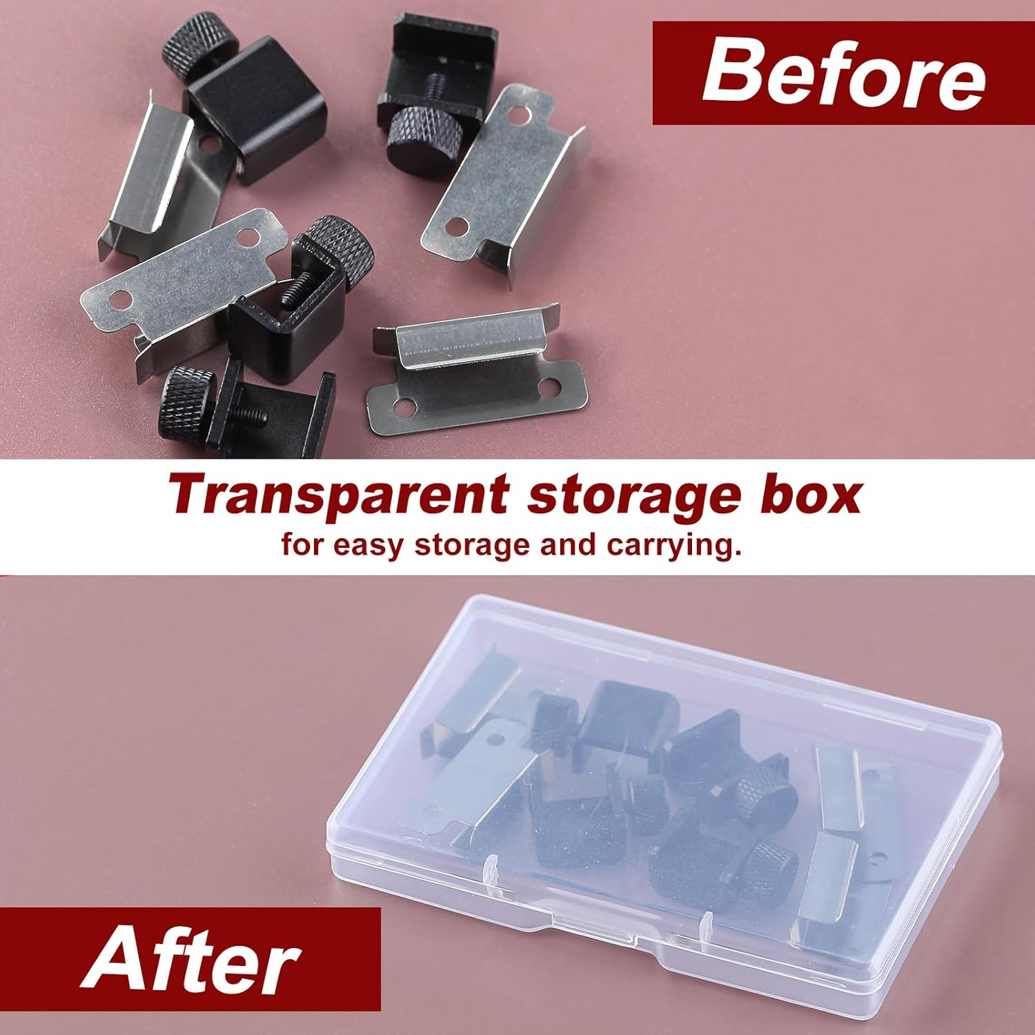 8PCS 3D Printer Bed Clips Clamps Ender 3 Glass Plate Clamps 3D Printer Build Plate Clips 3D Printer Heated Bed Glass 3D Printer Fix Clamp Adjustable Fixed Clips Glass Bed Stable Clamps image number 6