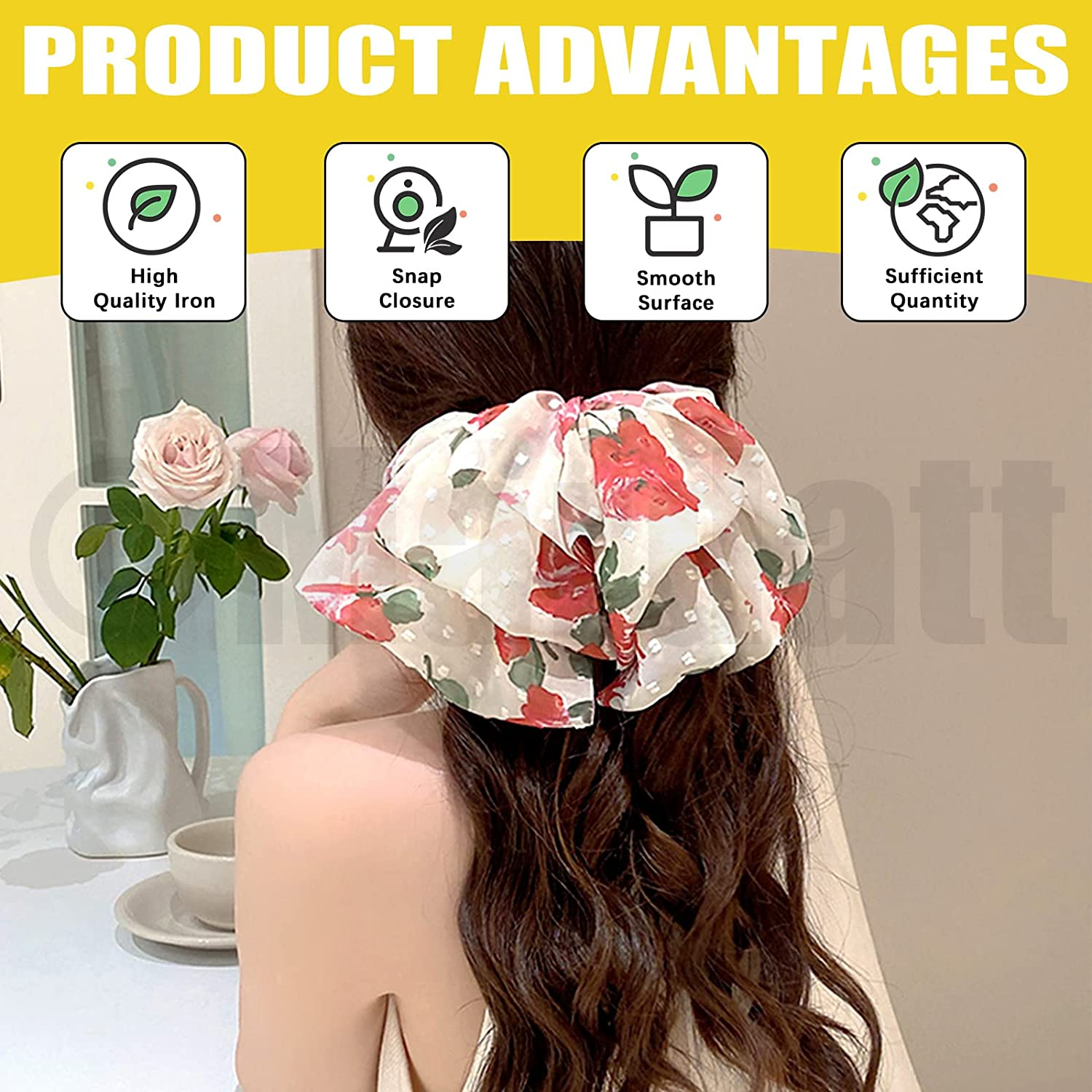 80 Pcs French Barrette Hair Clips Assortment Set 3.14 Inch Silver Metal Blank Alligator Hairpin Rectangle Craft Bow Clips for DIY Hairdressing Accessories (8 Cm) image number 4