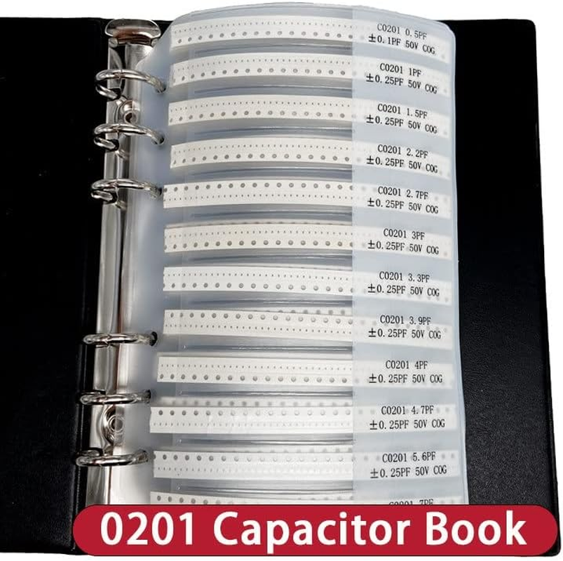 SMD Capacitor Sample Book 0201 0402 0603 0805 1206 Chip Capacitors Kit Assortment Pack 10Uf 1Nf 100Pf 10Nf (Capacitance : 0805 92Valuesx50Pcs) image number 3