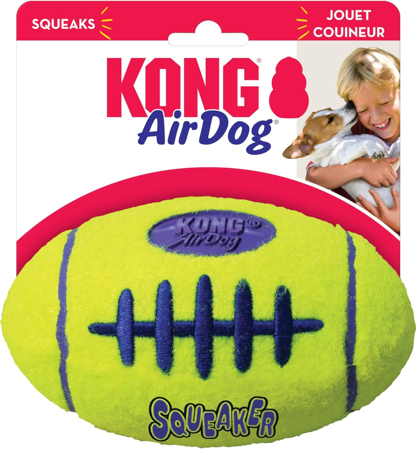 KONG - Airdog Squeaker Football - Dog Toy Premium Squeak Football, Gentle on Teeth - for Large Dogs image number 3