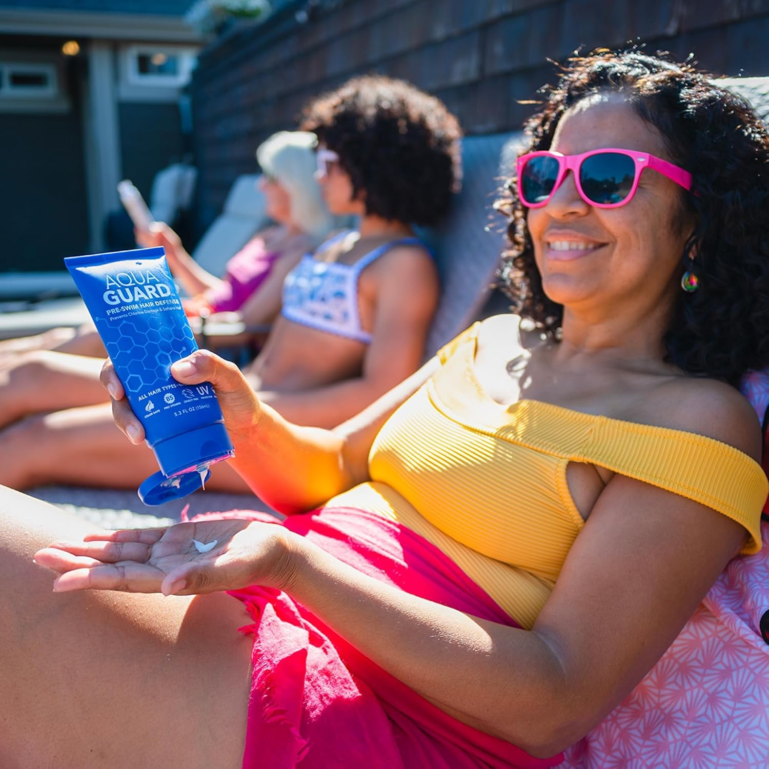 AQUA GUARD Pre-Swim Hair Defense | Prevents Chlorine Damage + Softens Hair | Made in California | Color Safe, Great Scent | 5.3 Oz (2 Pack) image number 5