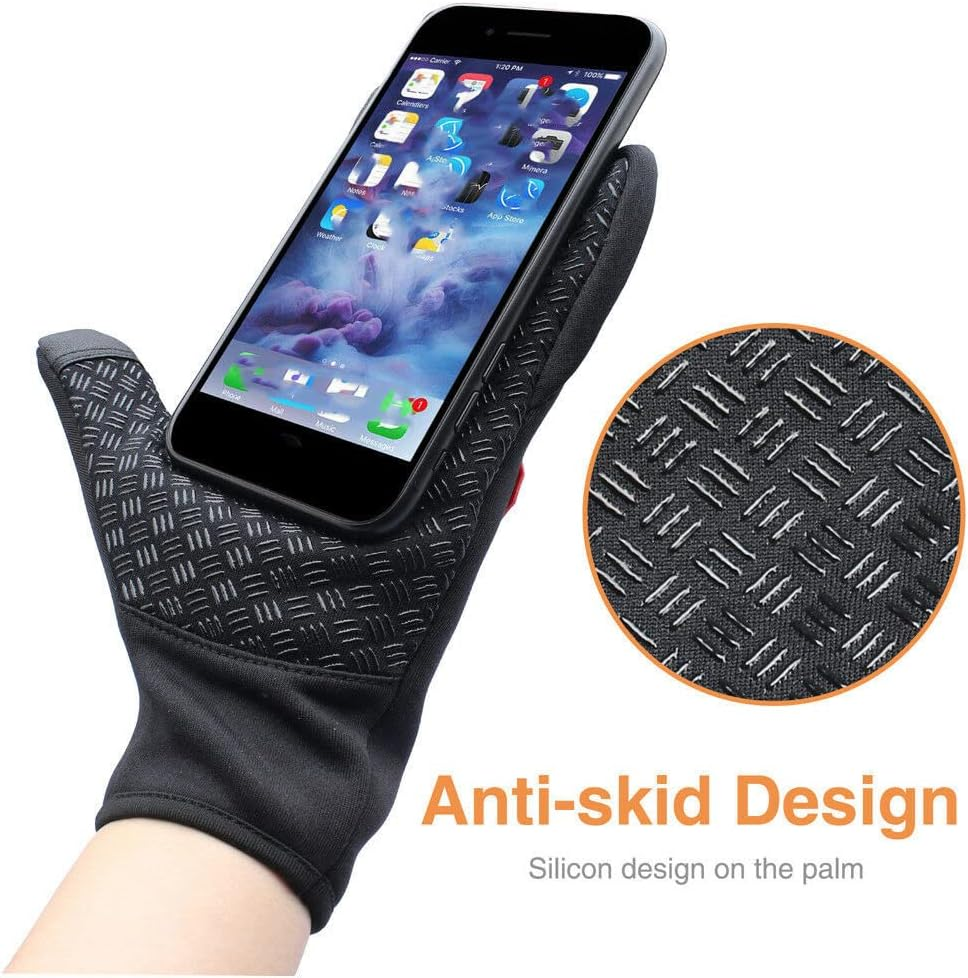 Winter Warm Windproof Waterproof Anti-Slip Thermal Touch Screen Gloves Unisex XL image number 1