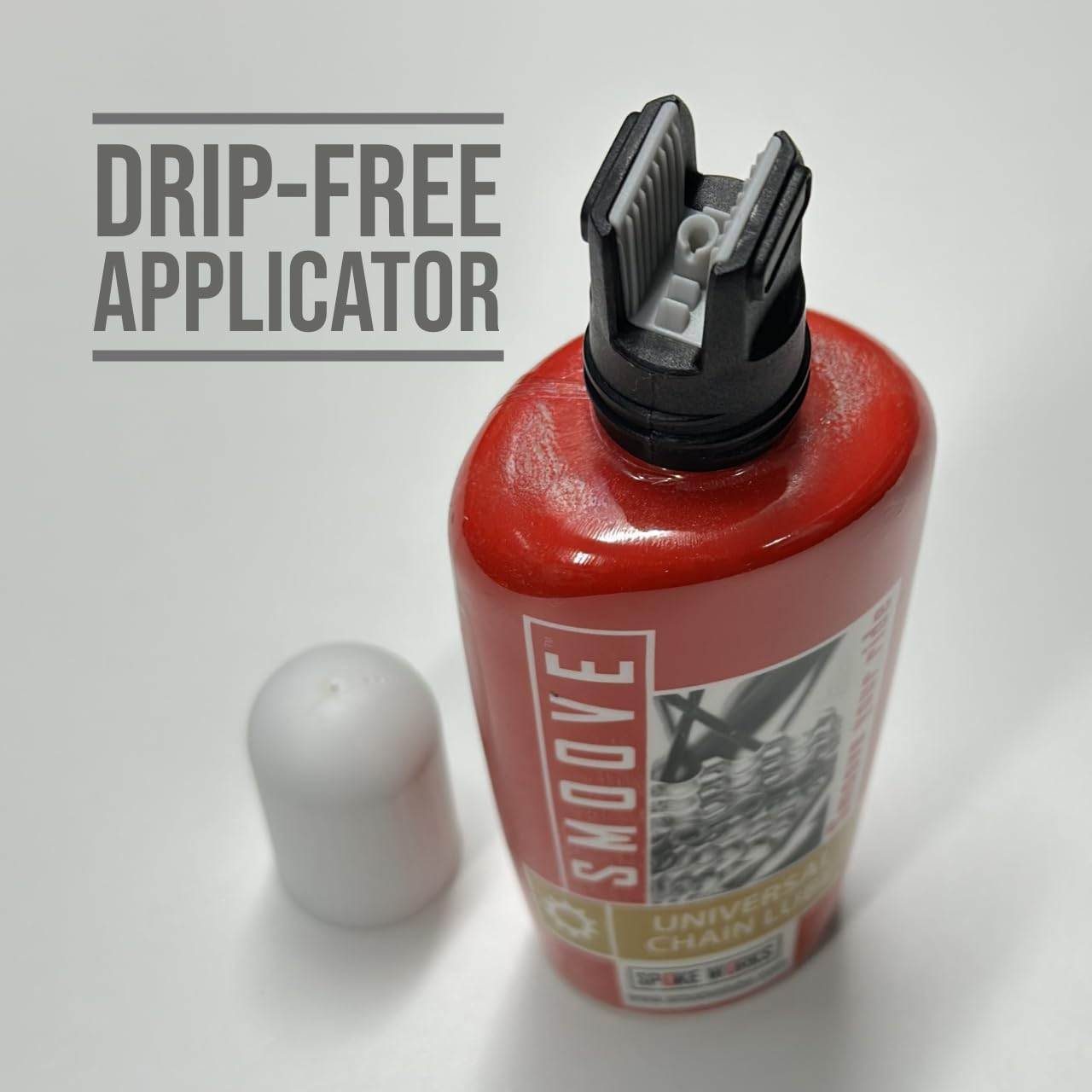 SMOOVE Universal Chain Lube Ultimate Bicycle Chain Lubricant for Mountain, Road, Gravel, and Cyclocross Bikes Is Long-Lasting and Durable. Now with Patented Luberetta Applicator Nozzle.