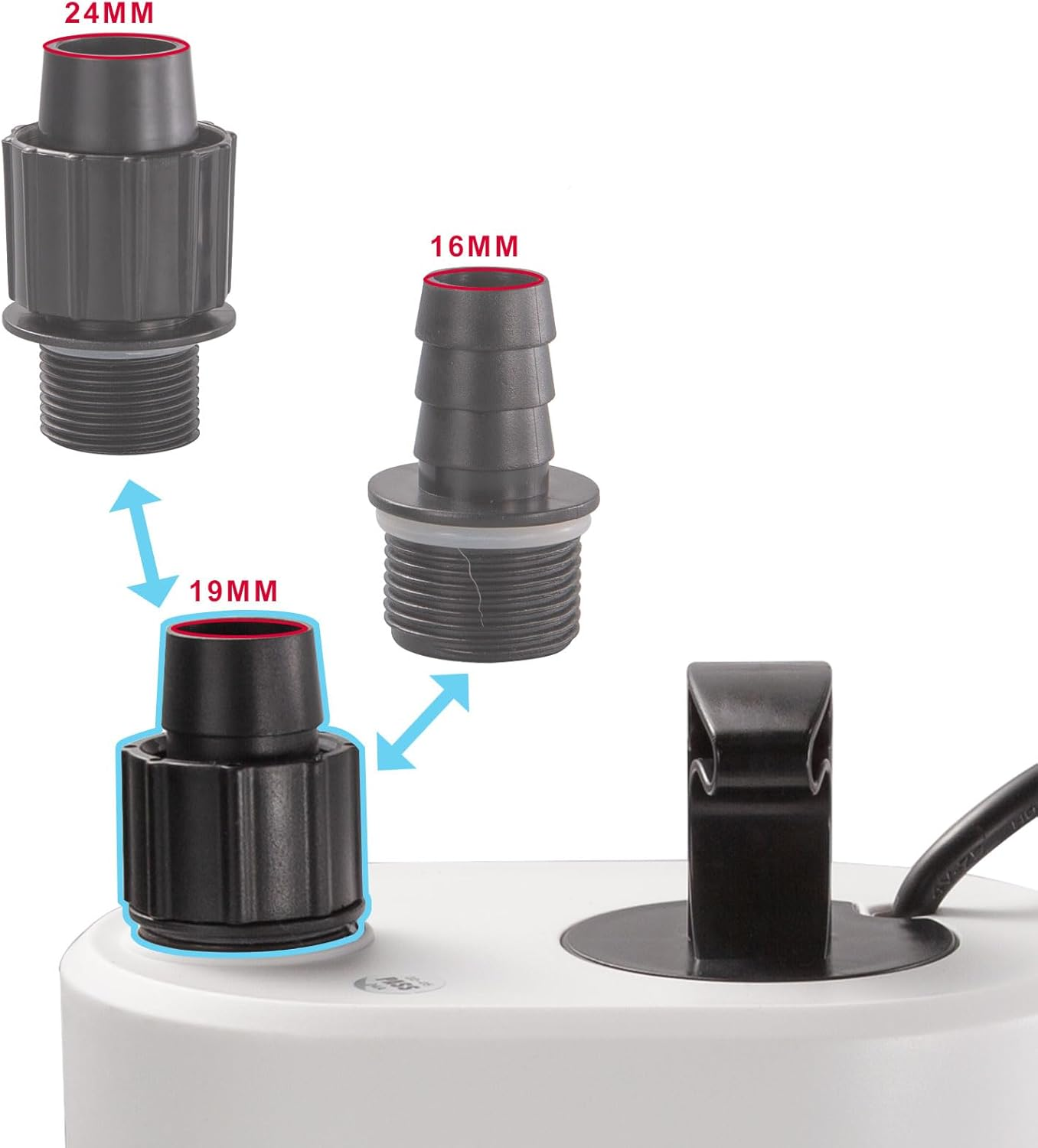 1500-4500LPH Suction Water Transfer Pump Submersible Pond Garden Pool Fountain Hydroponic (4500L/H, 100W) image number 6