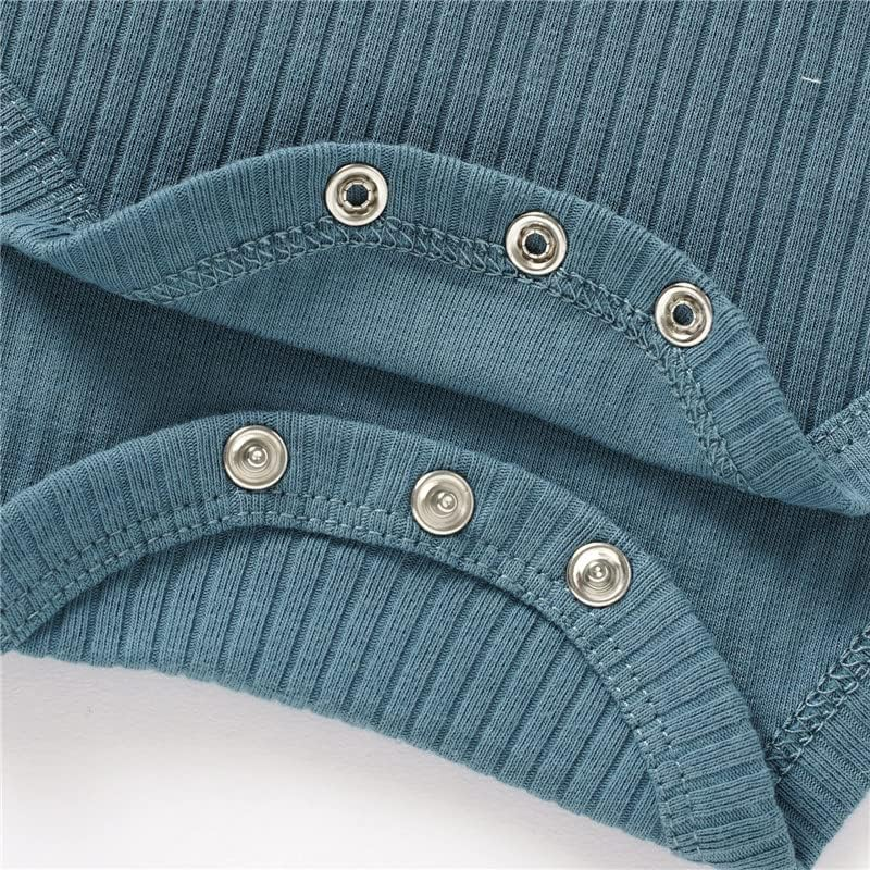 Newborn Baby Clothes - Baby Organic Ribbed Romper Gifit Set with Matching Style Beanie for Girls and Boys image number 6