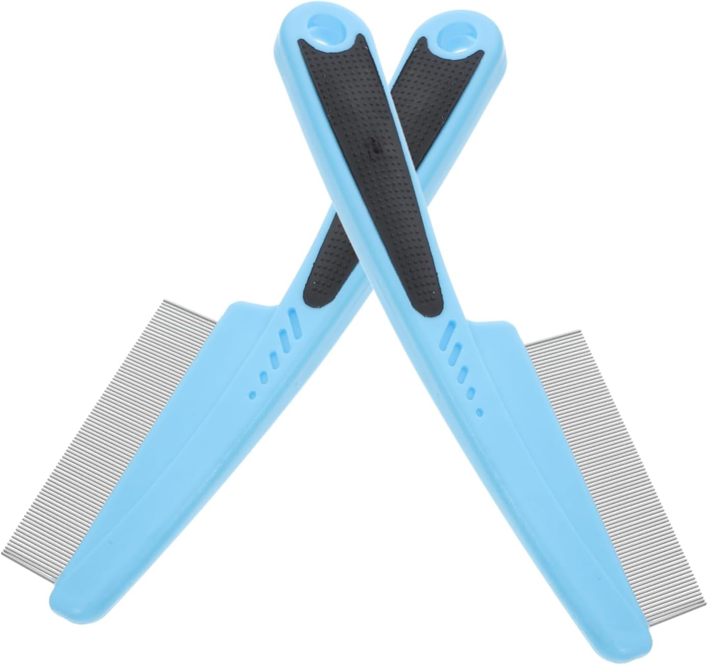 2Pcs Fine Dandruff Comb Stainless Steel Hair Picker for Pets Dandruff Versatile Grooming Tool for Curly Straight Hair image number 4