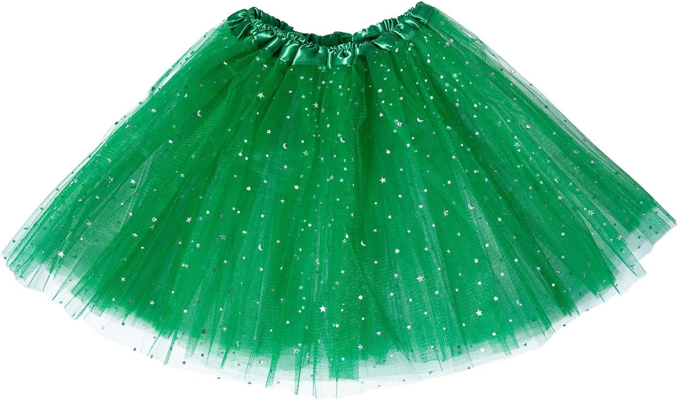 Tutus for Women and Big Girls, Green Tulle Skirts 80S Princess Dance Tutu for St.Patrick'S Day/Halloween Party Favors