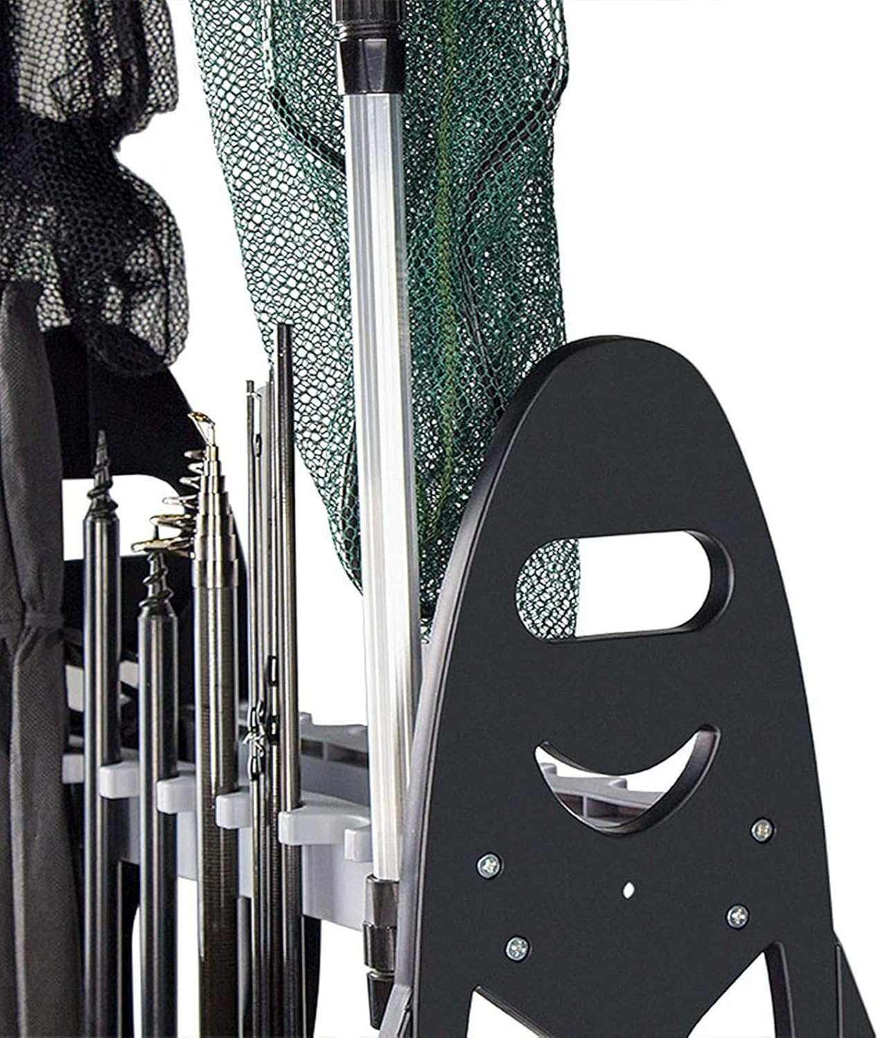 16 Fishing Rod Holder Storage Rack, Fishing Pole Stand Garage Organizer Holds Any Type of Rod or Hiking Sticks Keep It Steady image number 5