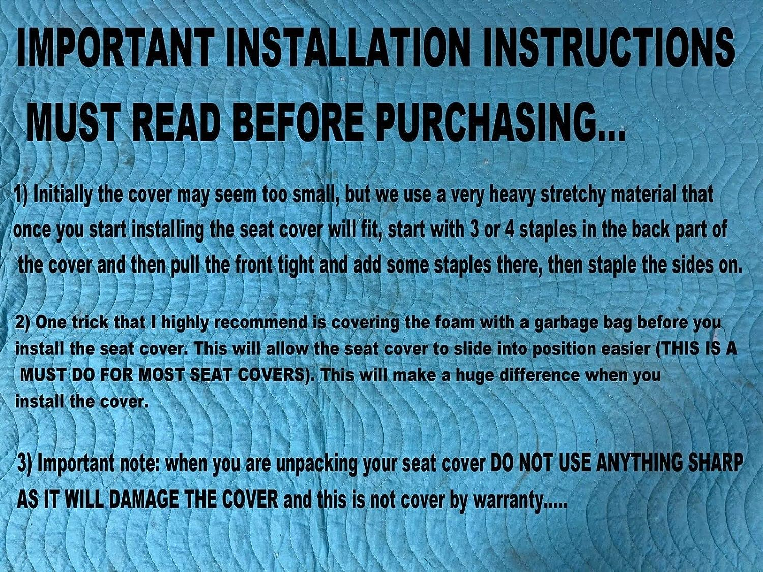 New Replacement Seat Cover Fits Yamaha Moto 4 225 250 285 350 350ER YMF Moto4 Black 459B image number 3