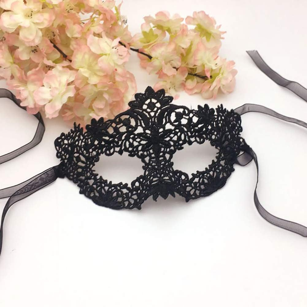 Imapo Masquerade Mask, Sexy Mardi Gras Masks for Women Lady Girls, Halloween Christmas Cosplay Venetian Party Prom Ball Lace Eye Masks - Black image number 5