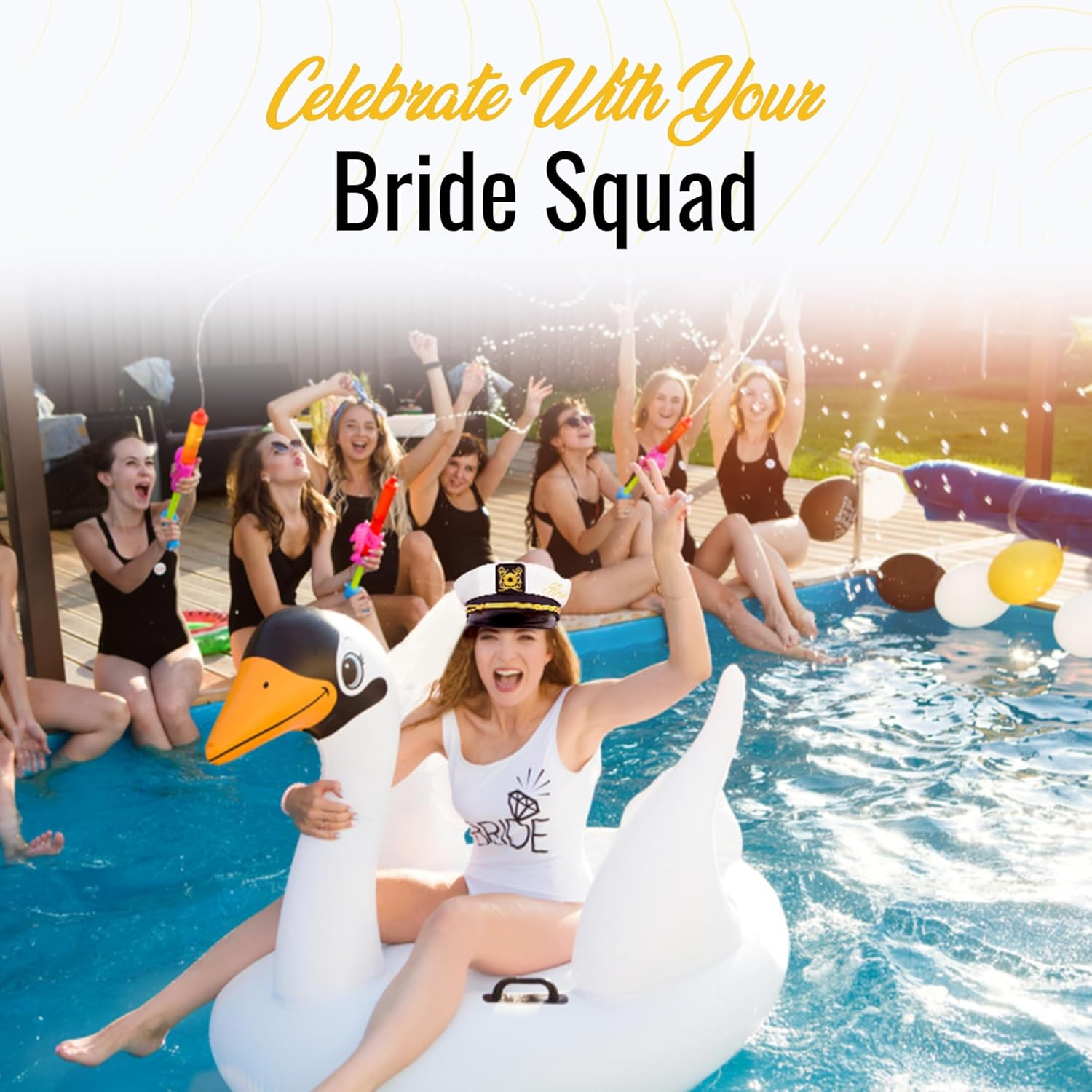 Bride & Groom Captain'S Hats - Nautical Bachelor Bachelorette Party Hat | Fun Bridal Shower Accessory Accessories Women Gifts image number 1