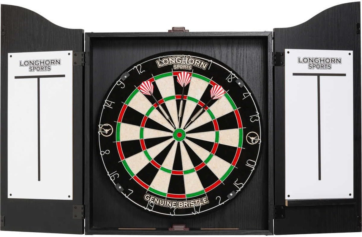 Formula Sports Longhorn Dartboard and Cabinet Set