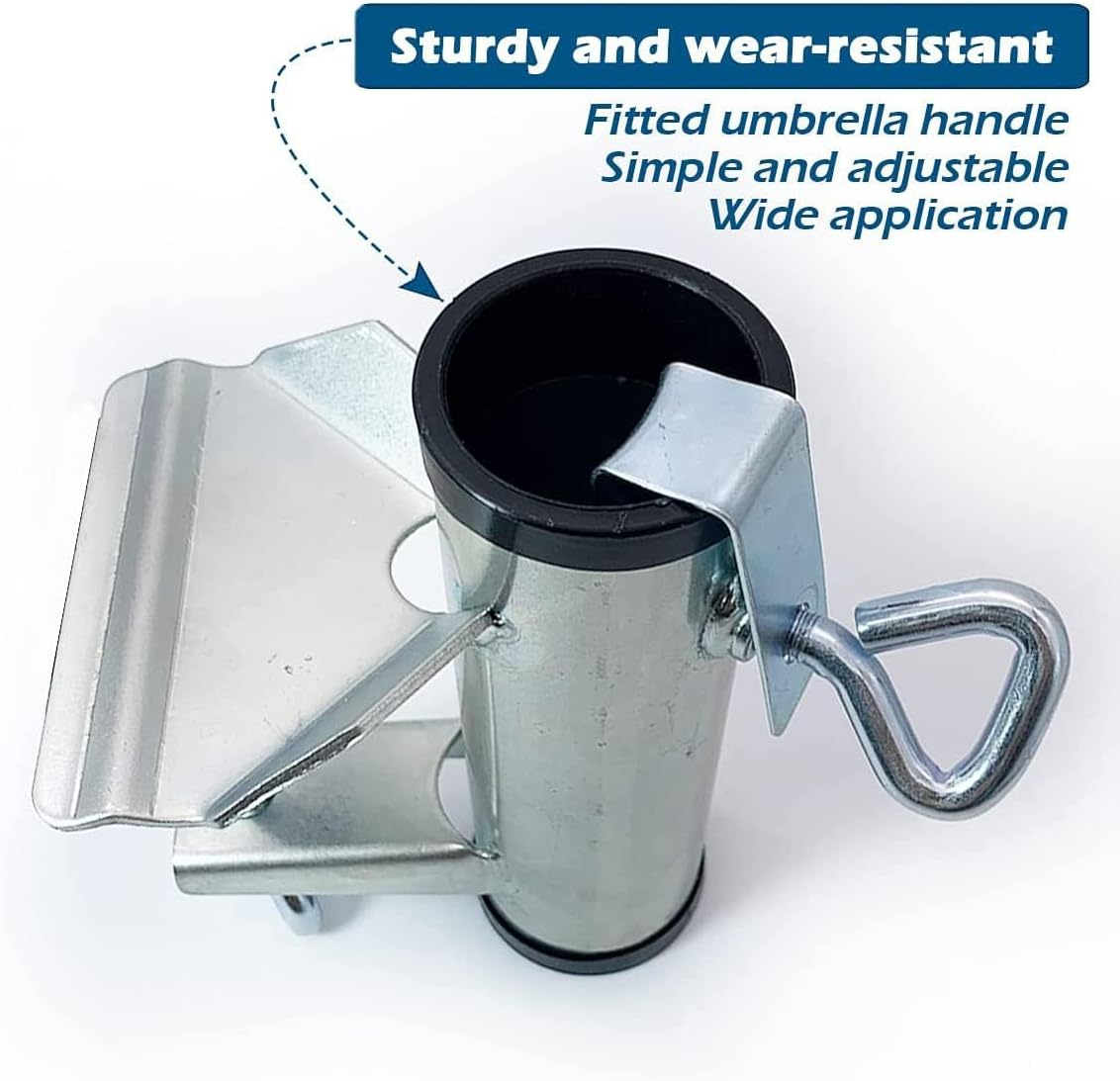 KAKEICE Outdoor Umbrella Clamp Stand Holder, Patio Umbrella Clamp, Deck Umbrella Holder Mount to Picnic Table (2 PCS) image number 4