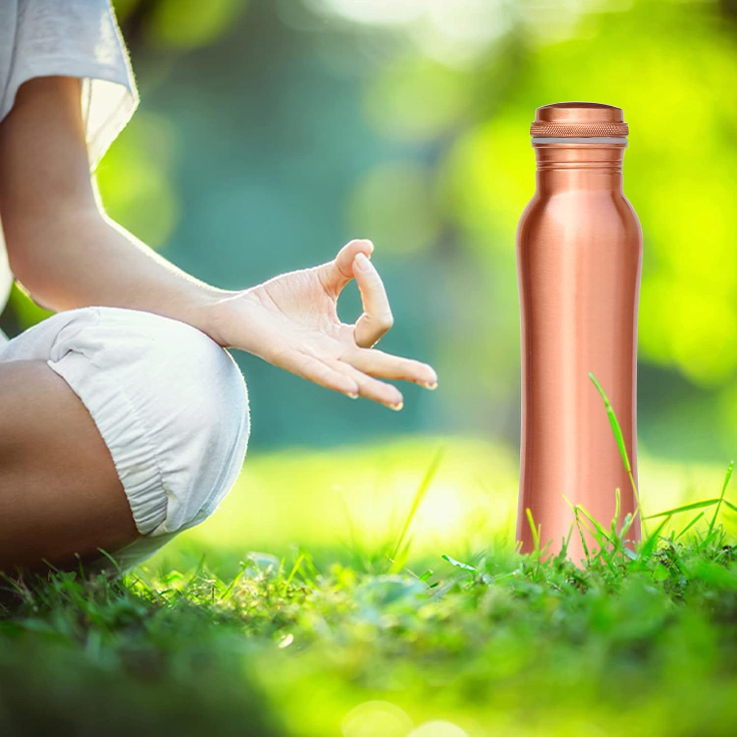 Milton Copper Water Bottle 34 Oz Extra Large - an Ayurvedic Pure Copper Vessel, Drink More Water, Lower Your Sugar Intake and Enjoy the Health Benefits Immediately- 920 Ml Copperas image number 2