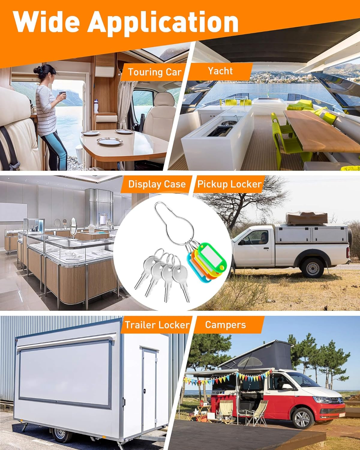 CH751 Key, RV Keys, RV Replacement Keys for RV Campers Storage Cabinets, Universal Key Pack of 4 image number 3