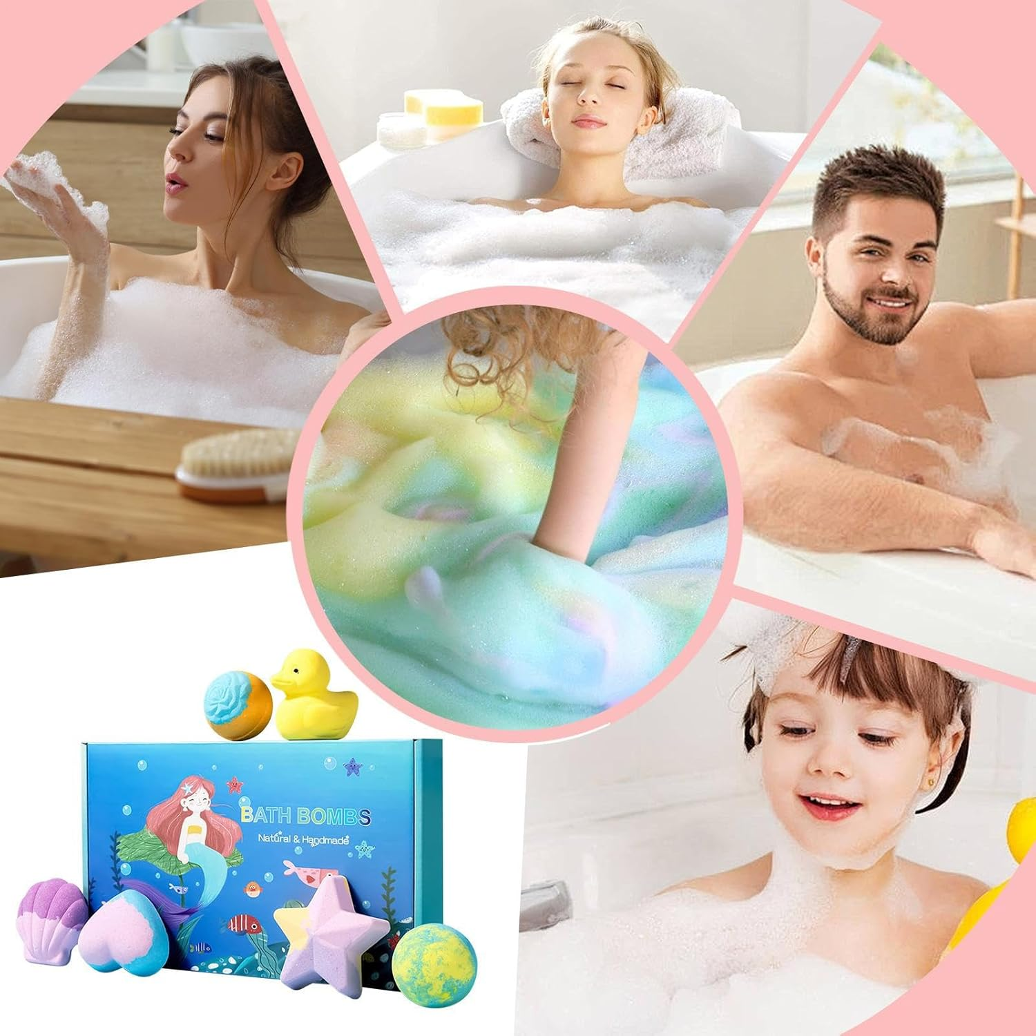 Bubble Bath Balls | Bath Balls - Scented Relaxing Body Cleanser for All Skin Types Women Kids Hotel Spa Home Bathroom image number 1