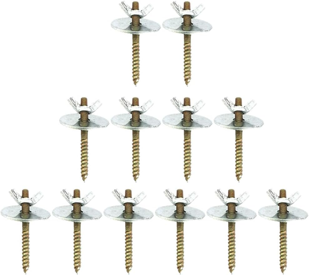 VANZACK 12 Sets Bird Cage Screws Bird Perch Screws Bird Stand Platform Accessories for Building Bird Perch Stand, Hamster Platform Connecting and Fixing to Pet Cage