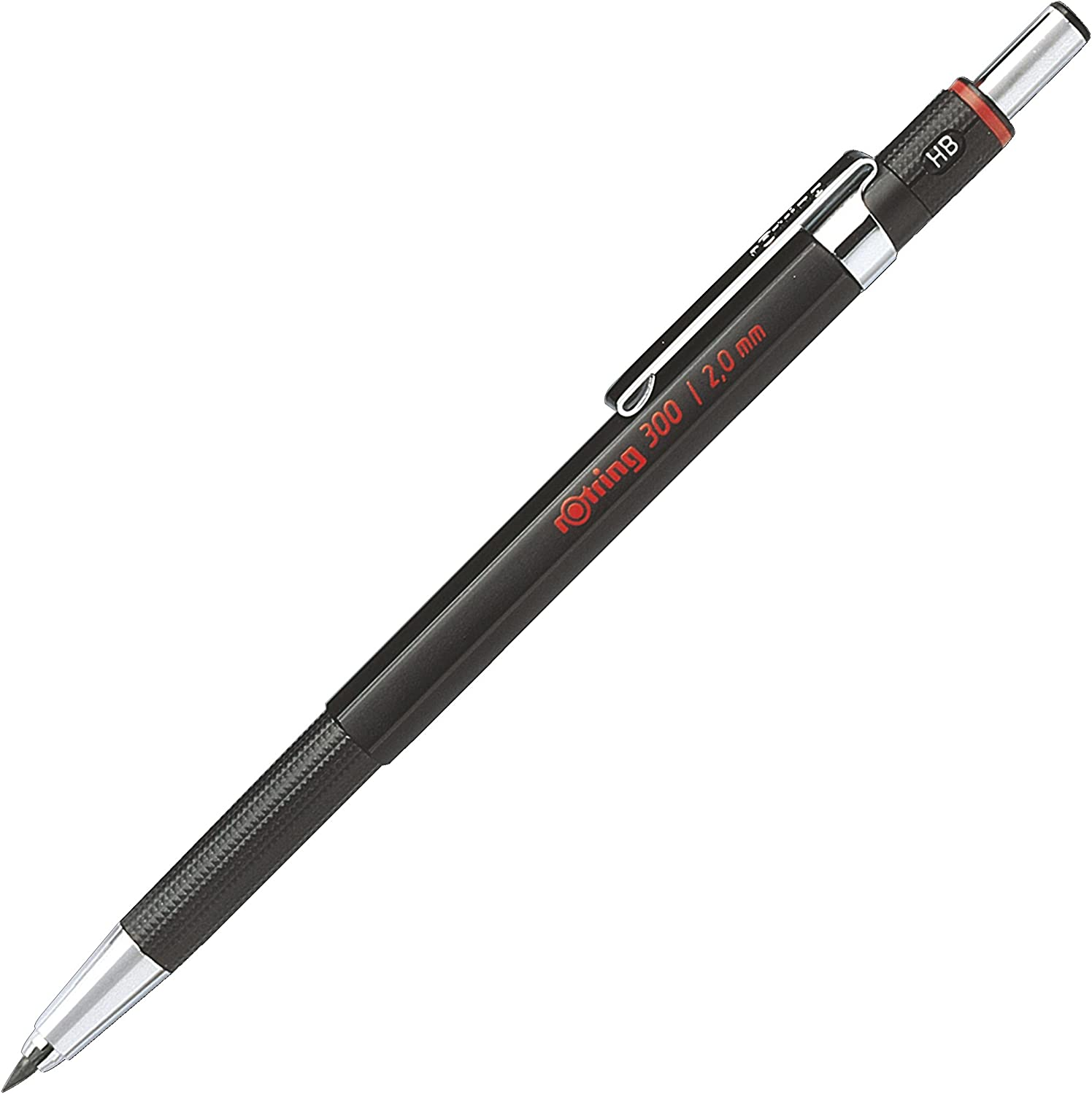 Rotring 300 Mechanical Pencil | 2.0 Mm | Refillable with Sharpener under Cap | Black | 1Count image number 3