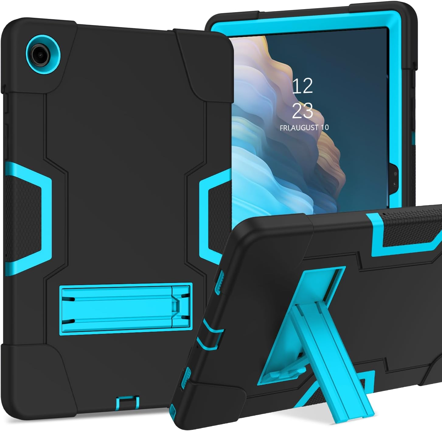 YINLAI for Samsung Galaxy Tab A9+ Case with Kickstand 11 Inch 2023 (SM-X210/X215/SM-X216), Galaxy Tab А9 plus Case for Kids, Heavy Duty Shockproof Protective Tablet Cover, Black Blue image number 1