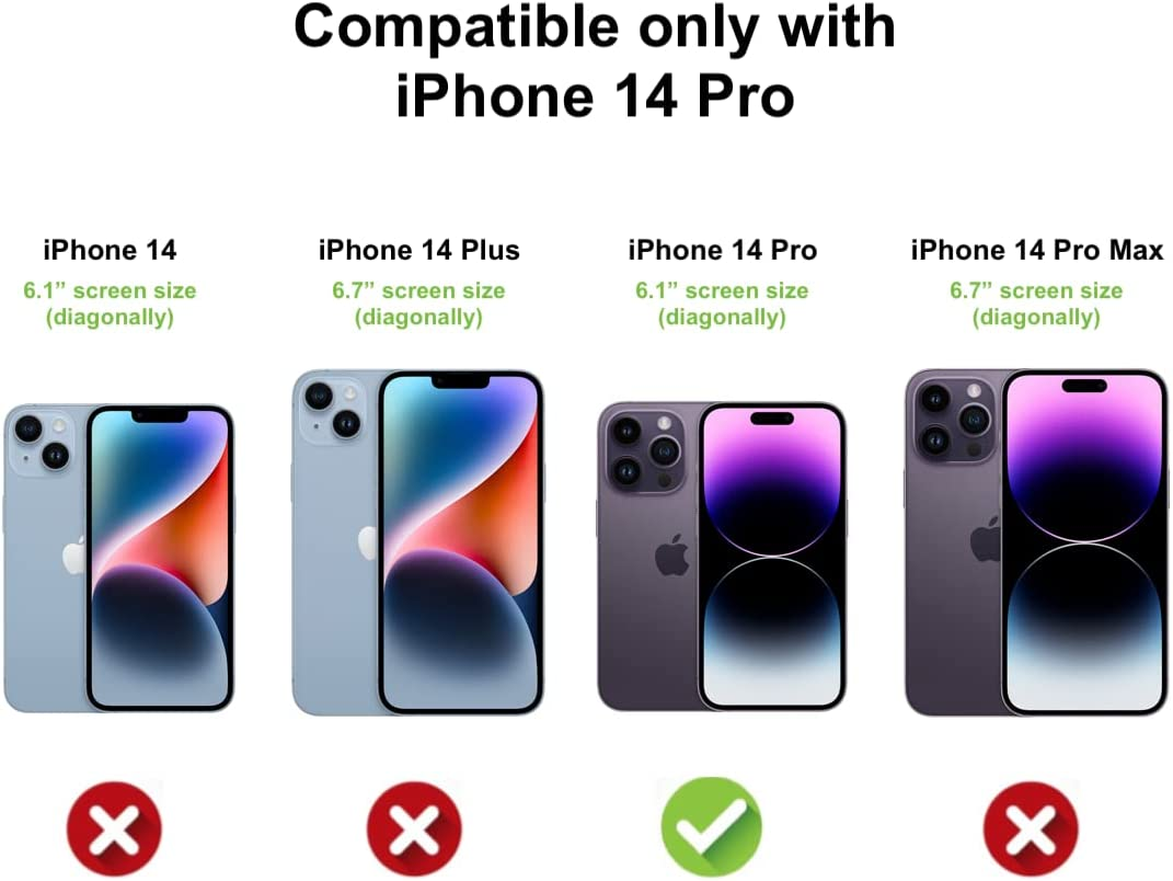 Shamo'S Compatible with Iphone 14 Pro Case, Clear Cases Shockproof with TPU Silicone Bumpers Anti-Scratch Cover, Transparent HD Clear [ anti Yellowing ]