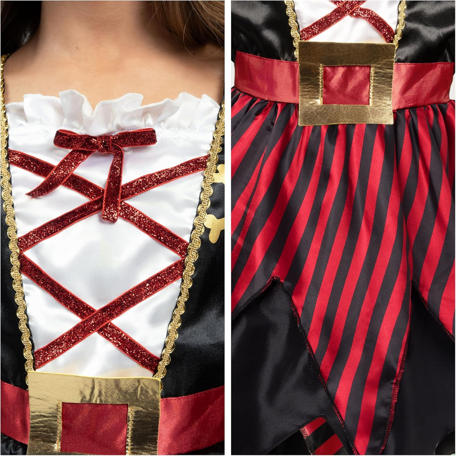 Spooktacular Creations Halloween Kids Pirate Costume, Pirate Dress for Girls, Buccaneer Princess Outfit for Toddler Dressup image number 6
