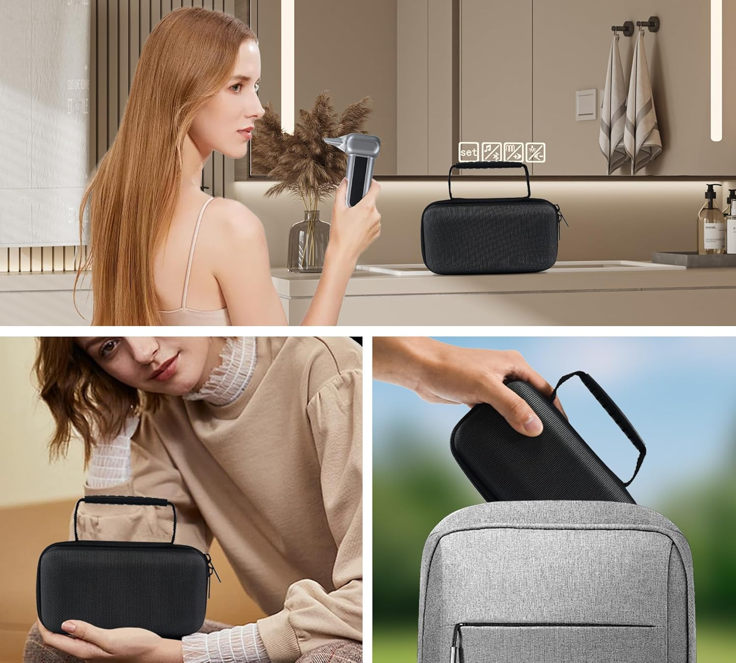 Hard Case Compatible for WOLFBOX MF100 Electric Air Duste,Hard EVA Case for Air Jet Blower to Protect Your Duster from Damage and Parts Missing(Only Box) image number 3