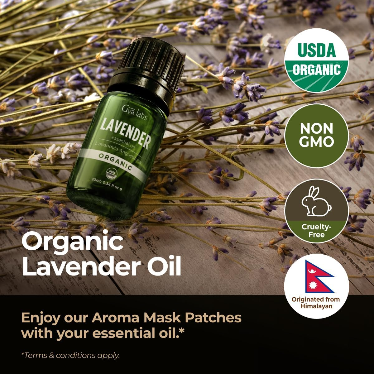 Gya Labs Organic Lavender Essential Oil for Diffuser & Skin - Organic Lavender Oil for Aromatherapy & Feelings of Relaxation - Lavender Oil Organic for Hair (10Ml) image number 4