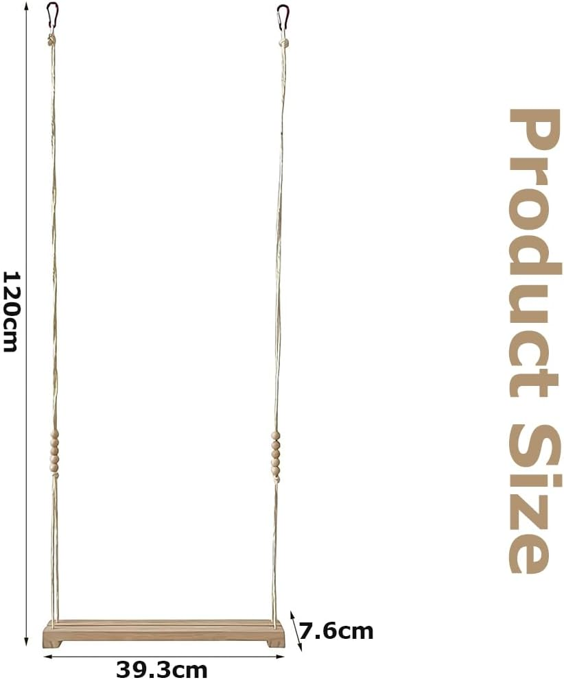 Chicken Swing,Wooden Suspension Bridge Bird Habitat,Chicken House Accessories,Hanging Pet Perch Swing,Entertainment Supplies,For Hen,Bird,Parrot image number 5