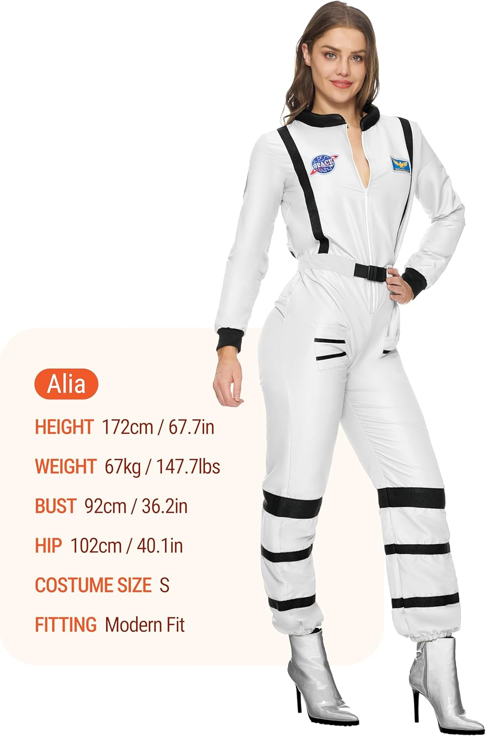 Spooktacular Creations Adult Astronaut Costume Women, Womens Halloween Costumes 2025 image number 3