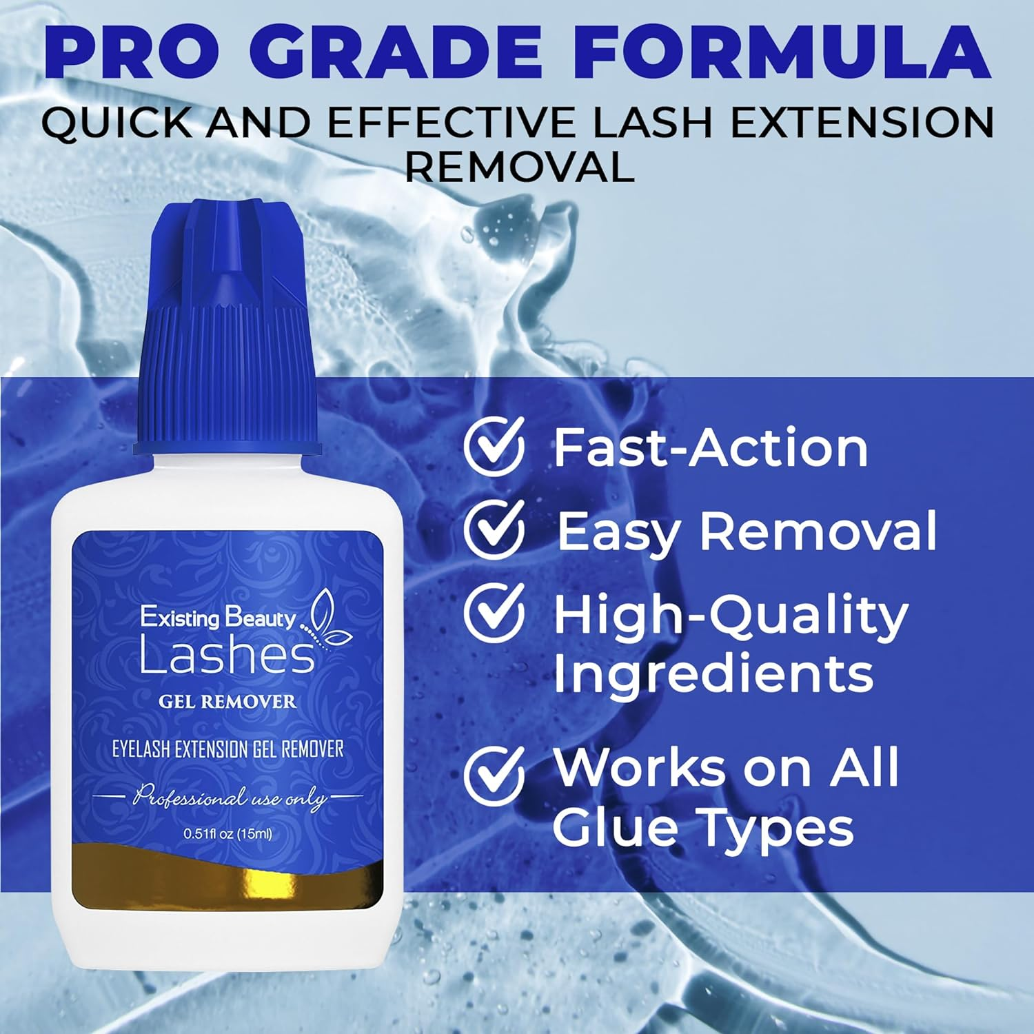 Eyelash Extension Remover and Lash Remover for Lash Extensions - Eyelash Glue Remover Dissolves Eyelash Extension Glue by Existing Beauty Lashes 15 Ml ( 2PACK) image number 6