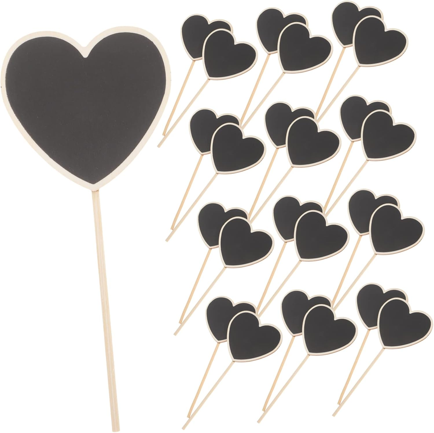 Yardenfun 30Pcs Heart Shape Plant Labels Gardening Markers for Plant Name Tags Garden Decorations and Flower Classification for Home and Outdoor Use