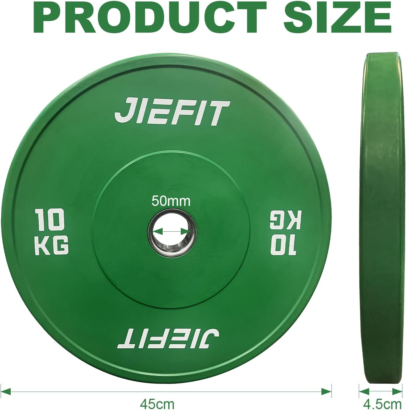 Olympic Bumper Barbell Weight Plates Rubber Bumper Plates ,50Mm Hole Steel Hub Bumper Plates Durable Weightlifting Plate for Bodybuilding, Strength Training, Weightlifting, Crossfit Fitness Gym Equipment image number 1