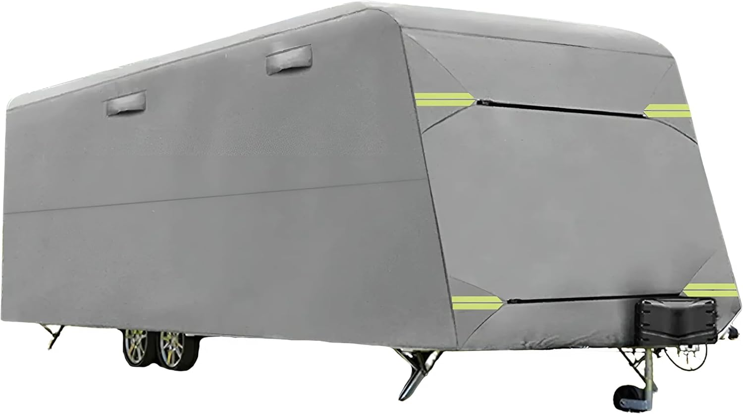 EZONEDEAL Travel Trailer Heavy Duty RV Caravan Cover 20"-22' Waterproof Windproof Uv-Resistant Camper Cover,Camping,Trailer Camper Cover, Travel Cover with Storage Bag for Hiking Garden Accessory image number 4