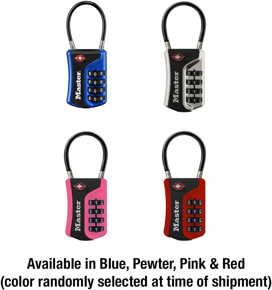 Master Lock 4697D Set Your Own Combination TSA Approved Luggage Lock, 1 Pack, Colors May Vary image number 3